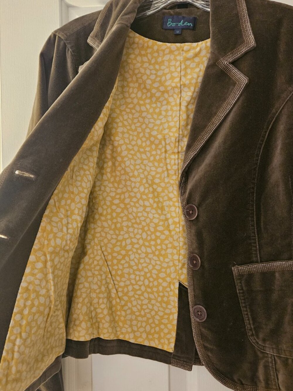 Boden Brown Velvet Blazer - Picture 4 of 4